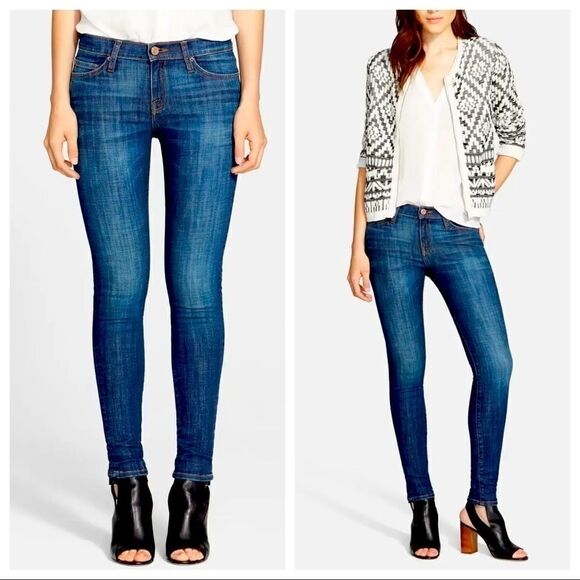 Joie Mid-rise Lightly Faded Denim Skinny Jeans 25 - Picture 1 of 9